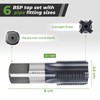 Litorange BSP Pipe Tap, 4340 Steel Threader with ALCRN Coating,