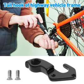 BNGXR Rear Derailleur Hanger, Bicycle Derailleur Hanger, Bicycle Rear Hook Aluminium Alloy with 2 Screws Rear Derailleur Rear Wheel for Trek, Replacement Part for Mountain Bike, Bicycle Hanger Adapter