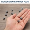 uxcell 10pcs Hole Plugs 3/8 Inch (8.8mm) Grey Silicone Waterproof