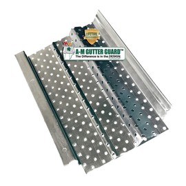 A-M Gutter Guard – Premium Heavy-Duty Lifetime Quality Aluminum - Leaf & Debris Protection for 5″ & 6″ Gutters, Mill Finish, Sample Pack (7" in Length, Mill Finish) DIY-Easy - Made in The USA