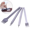 4pcs Leather Lacing Stitching Punches, BetterJonny Steel 1/2/4/6 Prong Leather