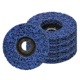 CSD Disc Sanding Disc, Diameter 115 mm Cleaning Disc Set, Coarse Cleaning Disc for Angle Grinder, Clean Strip Disc Nylon Fabric Disc for Grinding, Polishing, Rust Removal (5 Pieces, Blue)