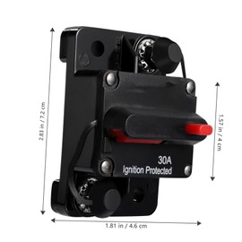 KONTONTY 12v-36v Auto Reset Circuit Breaker for Marine Boat Truck Rv Power Fuse Inverter (30a)