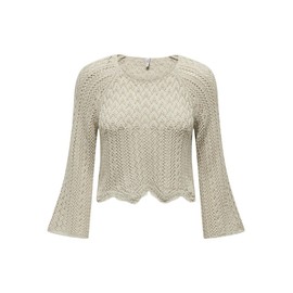 ONLY Women's Onlnola Life KNT Noos 3/4 Pullover Sweater, Feather Gray, S