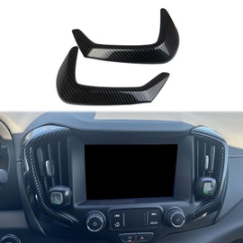 Korlot Carbon Fiber Center Console Air Vent Navigation Side Cover Trim for GMC Terrain 2018-2024