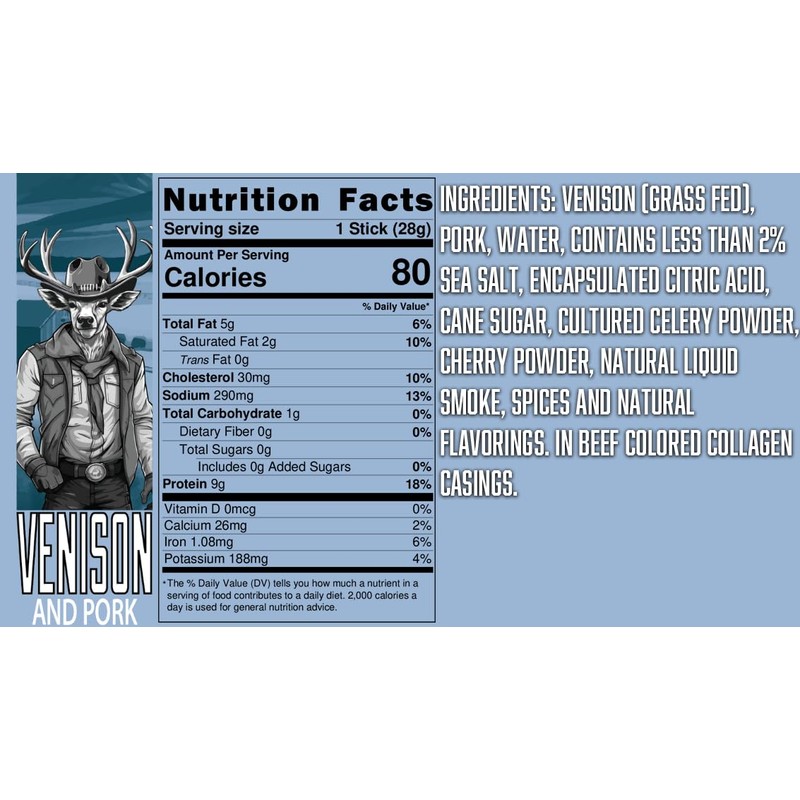 PEARSON RANCH Game Meat Sticks - Venison Sticks - Exotic