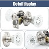 Cielsa Dawn Glass Door Knobs Interior with Lock, Satin Nickel