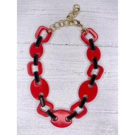 Alisha D fashion acrylic link chain chunky statement necklace