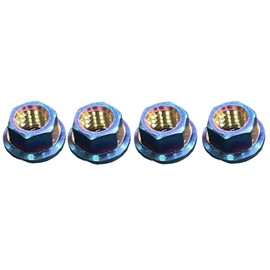 KN Planning RC926 64 Titanium Wheel Serate Nuts for Small Diameter M4 (Pack of 4) KN-LN02