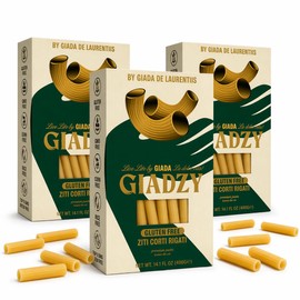 Giadzy by Giada De Laurentiis 3 Pack Gluten Free Ziti Pasta - Made in Italy, Artisanal, Clean Ingredients - Non GMO