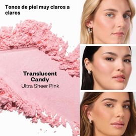 Kosas Polvos Sueltos Cloud Set: Polvos Translúcidos Fijadores Y Difuminadores Sin Talco En Color Caramelo Translúcido() Rosa ultra transparente