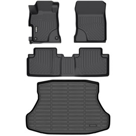 Wailtnb-Car Floor Mats & Cargo Liner Custom for 2012-2015 Honda Civic (Not Coupe) All Weather Floor Mats Full Set Floor Liners for Honda Civic Sedan Accessories Black