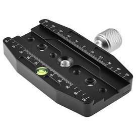 NOTRICKT QRC-21 110mm Quick Release Clamp, for Drums, Freehead and Video Head and Arca-Swiss Standard Compatible, Built-in Level