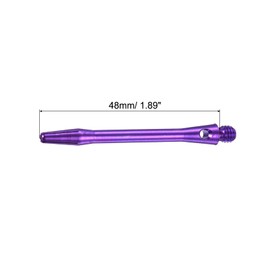 PATIKIL 48mm Aluminum Dart Shaft Medium 2BA Threads Dart Stem Dart Accessories Toss Gear for Steel Tip 3pcs Purple