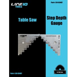 LINE10 Tools Table Saw Step Gauge, Setup Cutting Blade Height from 1/8 to 2 Inch