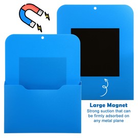 Kosiz 6 Pcs Magnetic File Holder Magnetic Wall File Organizer Paper Holder for Refrigerator Office Supplies Storage Mail Organizer Case Storage Pocket