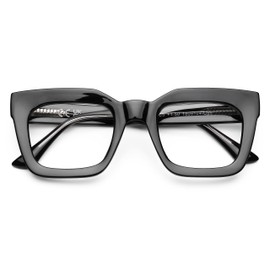 DOOViC Fashion Square Reading Glasses for Women Blue Light Blocking Computer Readers 1.00 Strength