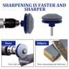 2 Packs Lawn Mower Blade Sharpener Blue Garden Tool Sharpener