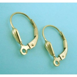 6pcs  Seashell 14k gold filled lever back earring ear wire w/ open ring E09g