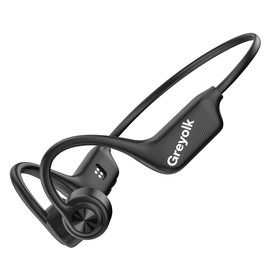 GREYOLK Swimming Headphones,Bone Conduction Headphones Bluetooth 5.4,IP68 Waterproof,32G Memory Sports Headphone,Underwater Headphone with MP3-Player for Swim,Open Earphones for Swimming Running
