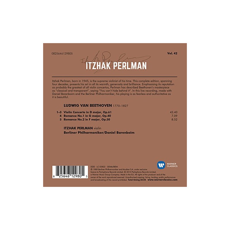 BEETHOVEN/VIOLIN CONCERTO,ROMANCES