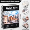 WSICSE A5 Hardcover Sketchbook, 60 Sheets Spiral Sketch Book, 160gsm