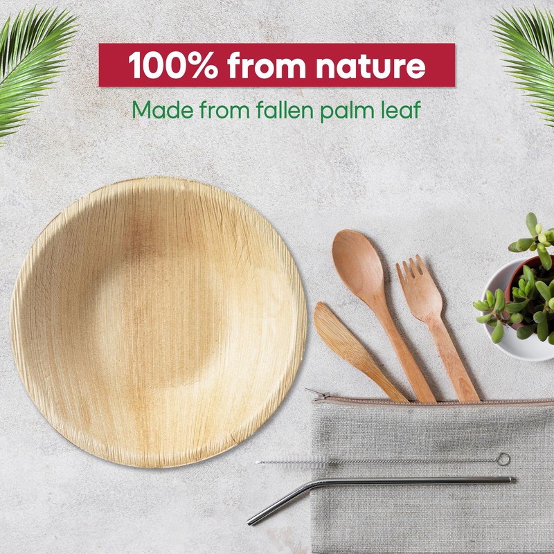 Little Cherry Pack Palm Leaf Bowls | Eco-Friendly Disposable Bowls