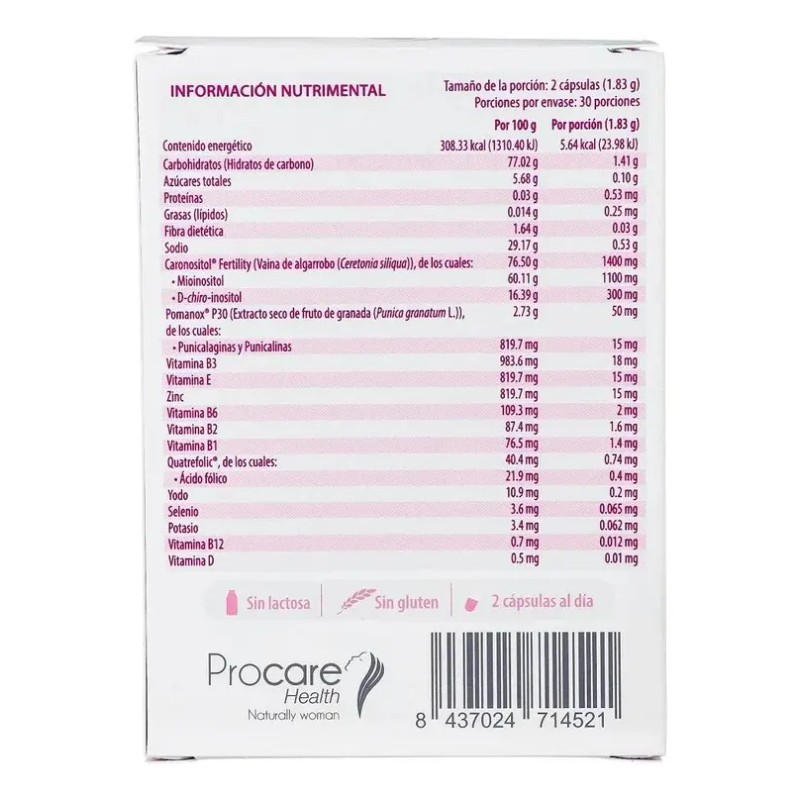 Suplemento Cápsula Inovocare Caronositol 915mg