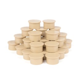 SummitLink Pool Fence Hole Plug Deck Patio Ground Cover Caps (30pcs, Beige (Heavy Duty))