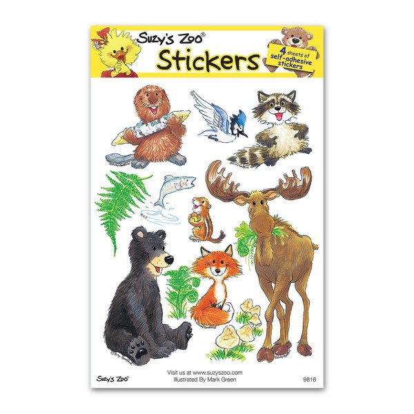 Suzy's Zoo Woodland Creatures Multi Stickers (4-Pack) 10148