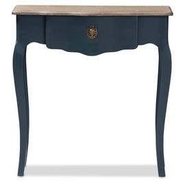 Baxton Studio Classic and Provincial Console Table in Blue Spruce Finish
