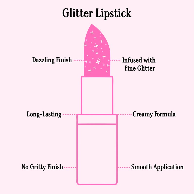Gerard Cosmetics Glitter Lipstick (Hollywood Blvd), Nude Pink Lipstick with