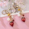 HAISWET Letter Initial Keychain Strawberry Purse Charm Keychain Accessory Cute