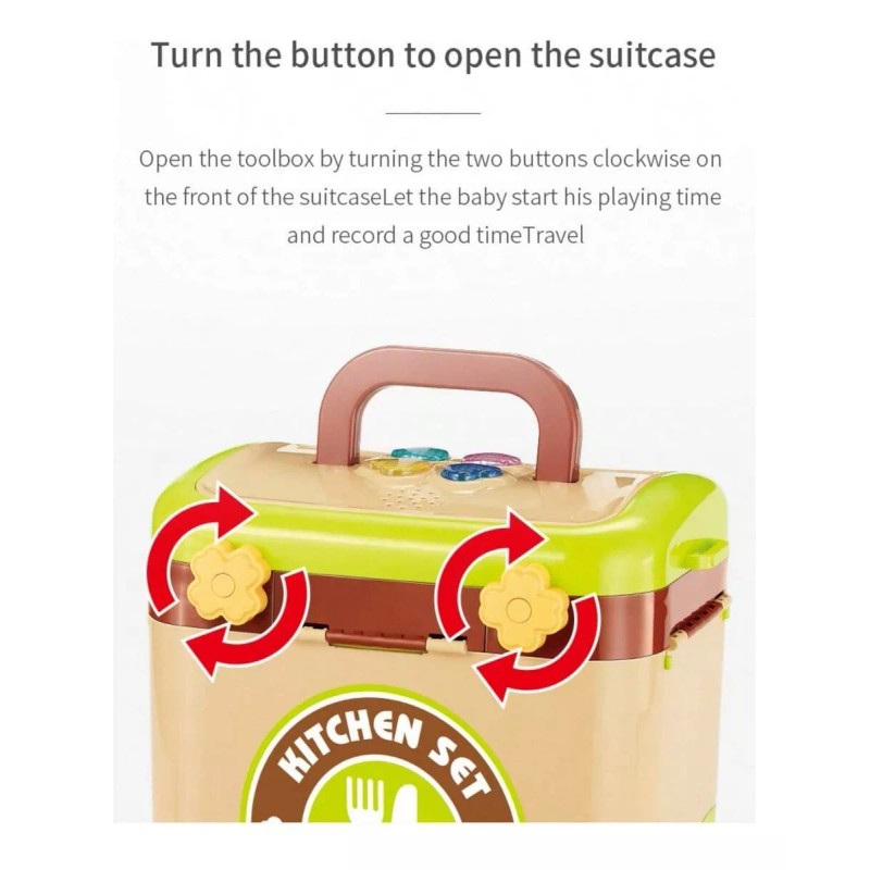 Yuqing Set De Maquillaje Juguetes Luces Y Música Con Maleta