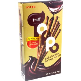 Lotte Toppo Cocoa Chocolate Pretzel, 1.41oz (Pack of 10)