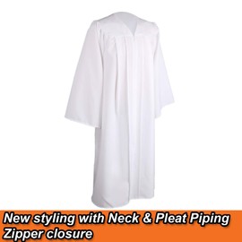 OSBO GradSeason Matte Graduation Gown Cap Tassel Set 2025 for High School and Bachelor, White, 39