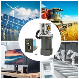 HaoYunNe 120W 110V Gear Motor with Speed Controller Reversible Worm Gear Reducer Motor High Torque Electric Gearbox for Various Appliances and Machines (30K)