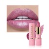 Glitter Metallic Nude Pink Shimmer Lipstick Long Lasting, High Shine