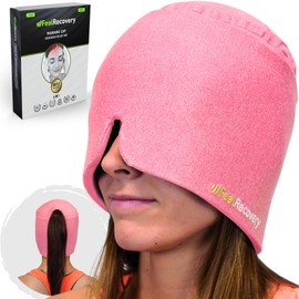 Migraine Mask 360º - Cooling Cap for Migraines, Headaches, Puffy Eyes & Stress - Reusable Gel Cooling Mask - Hat Cold Warm Compress Sleep Mask - Odourless, One Size & +30% Gel