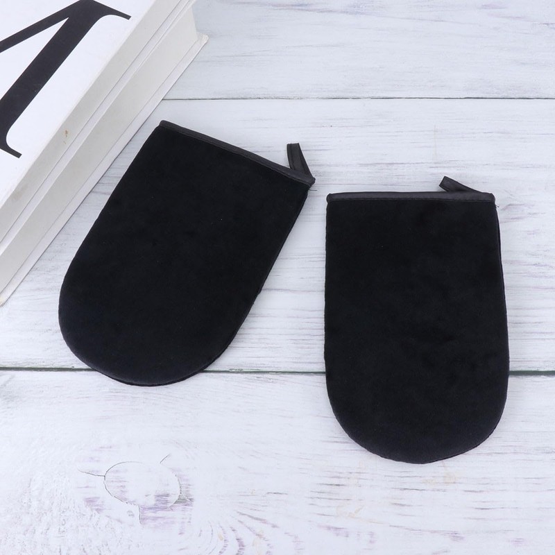 Guantes Autobronceadores Negros 2 Piezas Aplicador de Crema Autobronceadora para