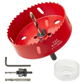 4-1/4 Inch Hole Saw for Recessed Lighting with Dust Bowl | Bi-Metal Hole Saw for Wood, Metal, and Drywall Cutting