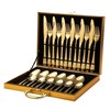 Spark Living: Stainless Steel 24-Piece Cutlery Set – Modern Flatware