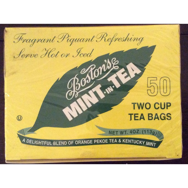 The Boston Tea Company Mint-In-Tea, 50 Tea Bags (Pack of 12)