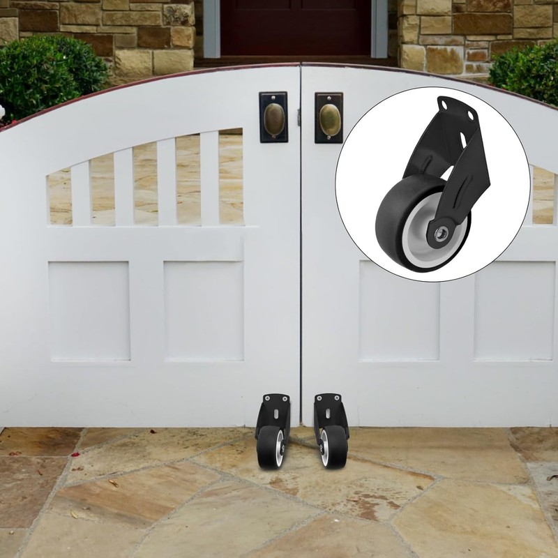 4-Pack 2" Gate Wheels, Anti-Sag Door Bottom Support Wheels, Anti-Friction