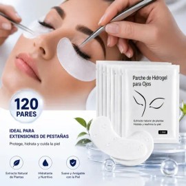 120 Pzas Parches Hidrogel Para Extesiónde Pestañas Mink,Hidrogel para Extensión de Pestañas y Cuidado de Ojos,                                        