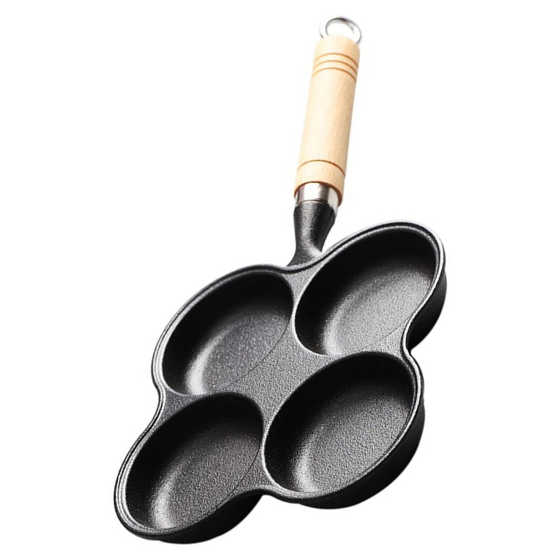 Eggs Pan 4 Cup Nonstick Cast Iron Omelette Skillet for