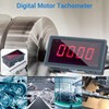 4-stellige Digitale LED-Tachometer, Drehzahlgeschwindigkeitsmesser mit Hall-Näherungssensor, NPN/PNP-Eingang, Rot/Blau-Display, 10-9999RPM-Bereich (Rot)