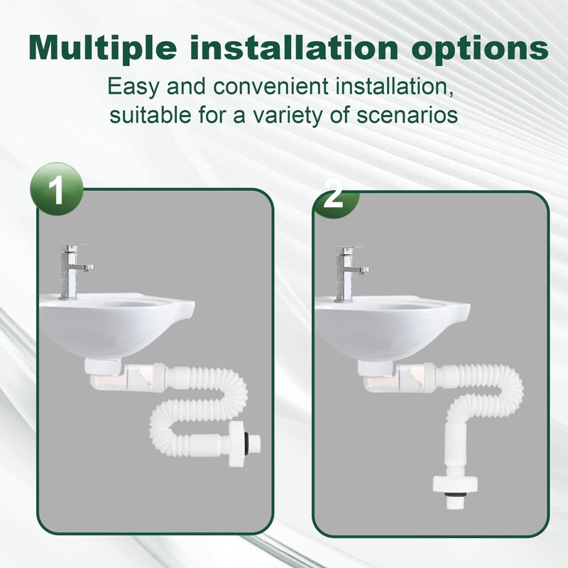 SI SEN 1 1/4 Inch Siphon, Drain Pipe with Odour