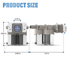 LUBIYACK 5220FR2075L Washer Water Inlet Valve Assembly Compatible with LG Kenmore, Replaces 5221ER1003A 5221ER1003C 5221ER1003D 5221ER1003F PS11728995 AP5986564