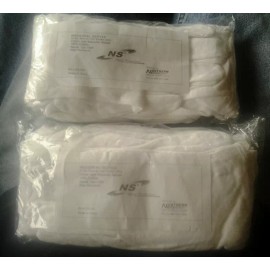 ns 24 pair white cotton lisle inspection gloves mens ladies standard medium/large